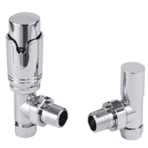 Vogue Arne Thermostatic Straight Radiator Valve In Chrome - Model VL004 15MMTRVST-CP