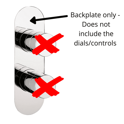 WAS £10.00 -  Crosswater Central Thermostatic Shower Valve Back Plate - Chrome (Model CE2500BPC)