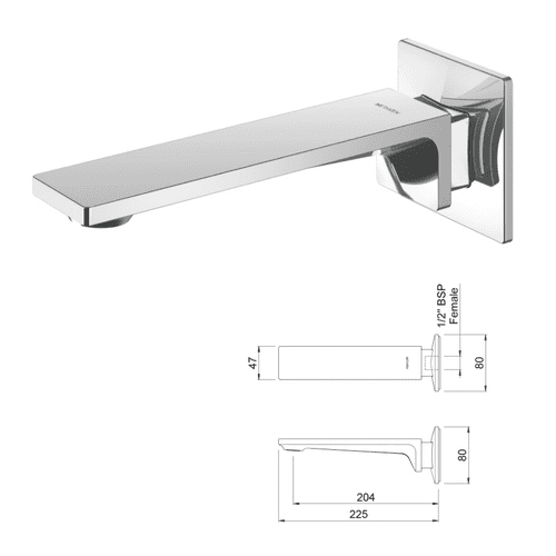 WAS £119.97 - Methven Wall Spout In Chrome - Model SFSPWBTCP