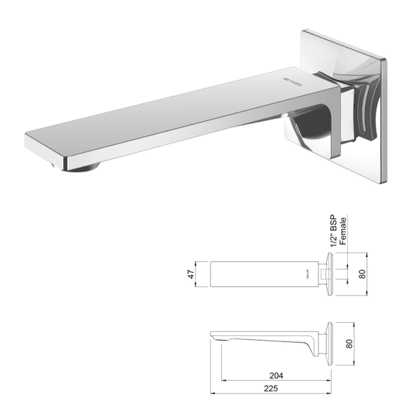WAS £119.97 - Methven Wall Spout In Chrome - Model SFSPWBTCP