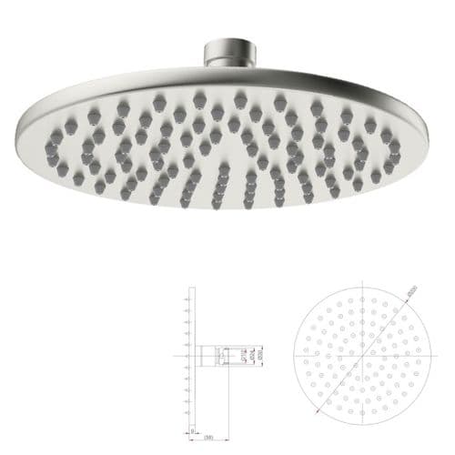 WAS £149.97 - Crosswater MPro Brushed Steel - 200mm Showerhead - Model PRO200V