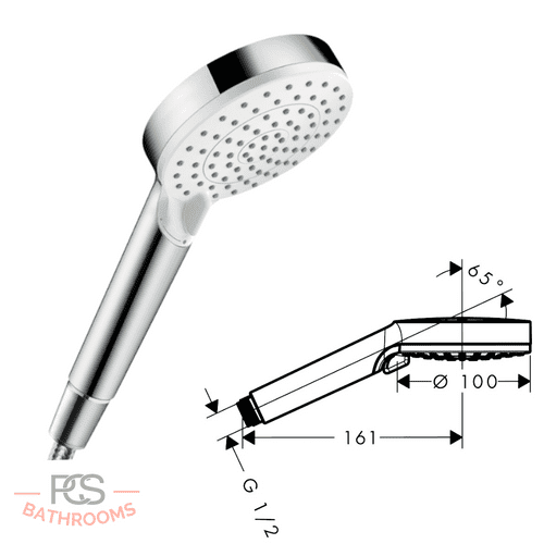 Was £15.97 Hansgrohe Crometta 100 Vario Green Hand Shower - Model 26336400