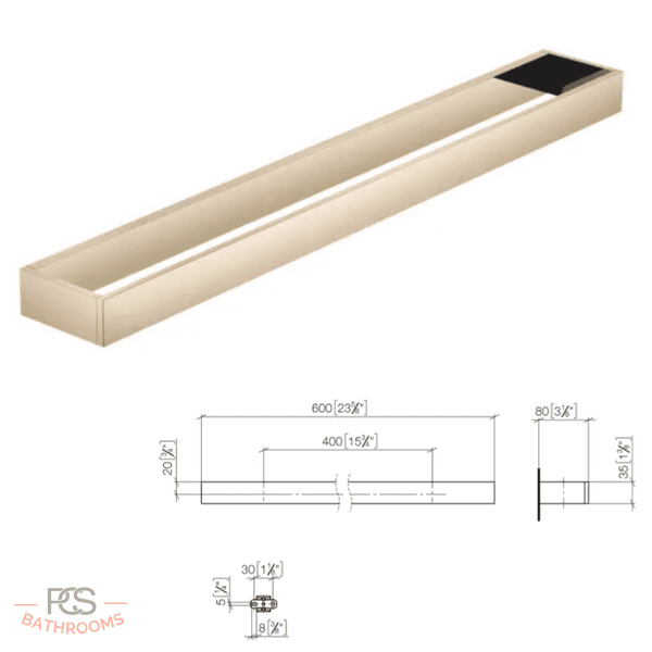 WAS £179 - Dornbracht MEM Towel Bar 600 Champagne 83.060.780.00 XS-003771