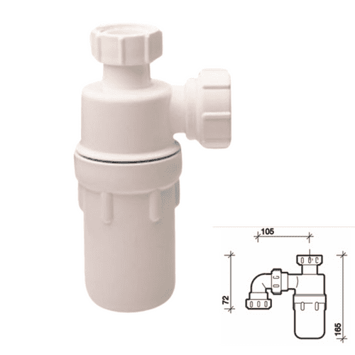 WAS £3.97 Twyford 1.025" Bottle Trap - Model WF8482XX