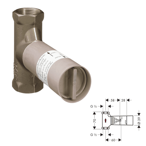was £39.97 - Hansgrohe Concealed Shut Off Valve With Spindle  - Model 15973180