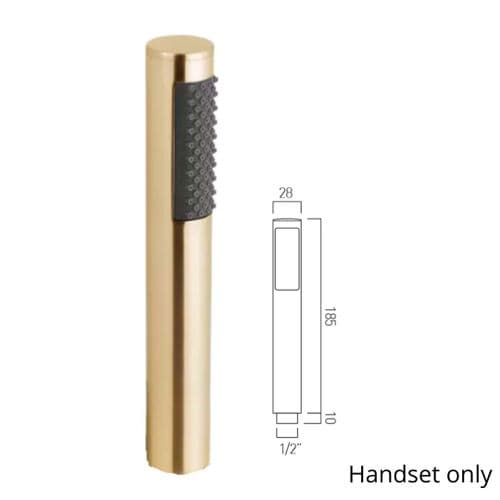 WAS £39.97 - Vado Zoo Handset Single Function Shower Handset -BRUSHED GOLD - Model ZOO_HANDSET-BRG