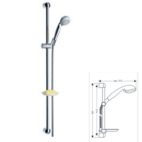 WAS £79.97 - Hansgrohe Croma 2 Jet Hand Shower/ Unica'S Wall Bar Set 0.90 m - Model 27770000