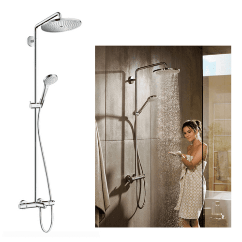 WAS £925 - Hansgrohe Showerpipe 280 1 Jet With Thermostatic Bath Mixer- Chrome, - Model 26792000.