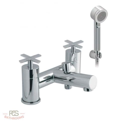 WAS £99.97 - Vado Tonic 2 Hole Bath Shower Mixer With Shower Kit In Chrome - Model TON-130+K-C/P