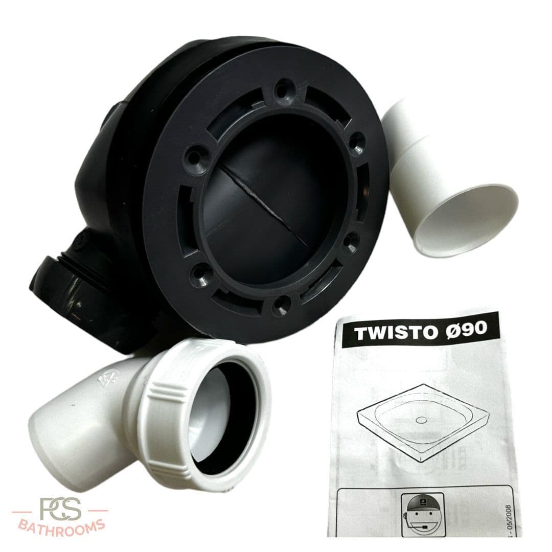 Wirquin James D90 Duschablauf – Verchromt, 360° Schwenkbarer Abgang, Mit ABS-Gitter