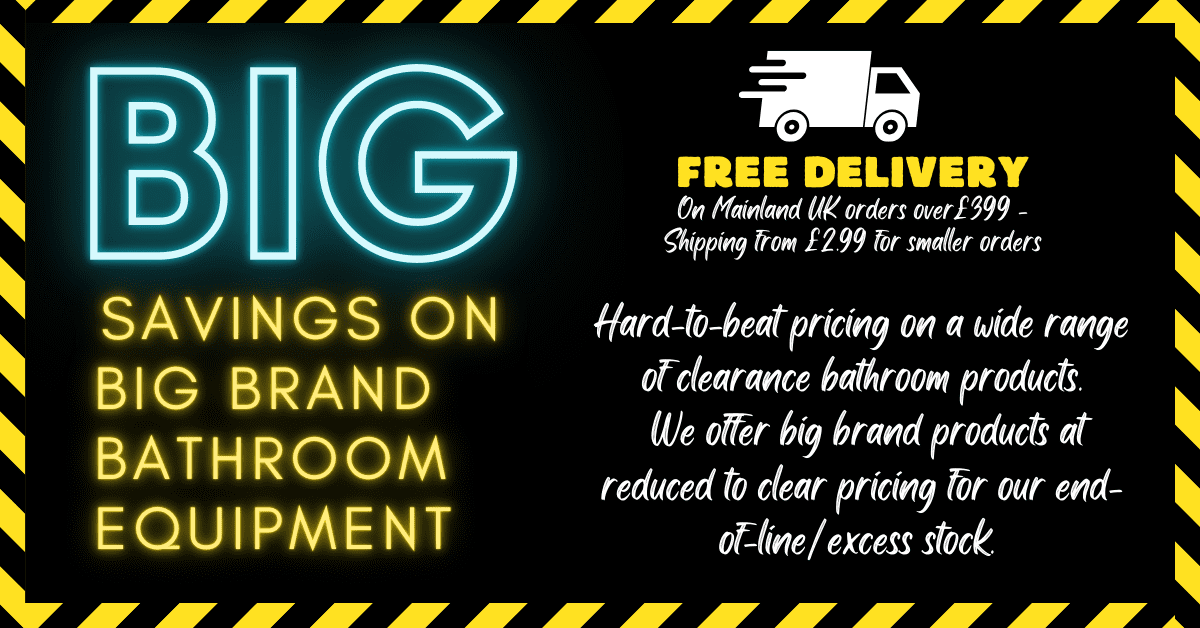 Great pricing on big brand bathroom products