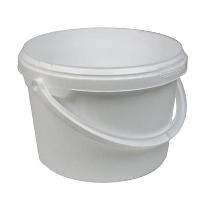 3 Litre Plastic Tub - Bucket with Handle and Lid