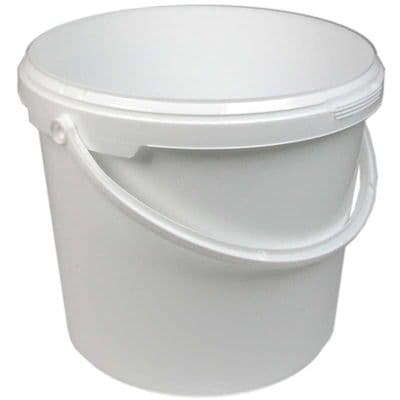 5 Litre Plastic Tub - Bucket with Handle and Lid