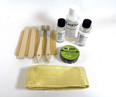 Aramid  ( like Kevlar ) Fibre Mk 4 -50mm  Epoxy Resin Repair Kit 75g - Fishing Poles, Carbon cycles