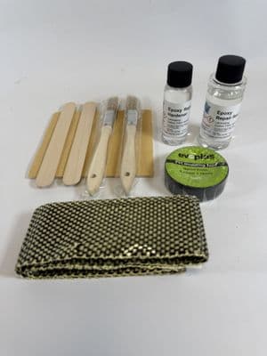 Carbon  / Aramid  Fibre Mk3-50mm  Epoxy Resin Repair Kit 75g - Fishing Poles, Carbon cycles