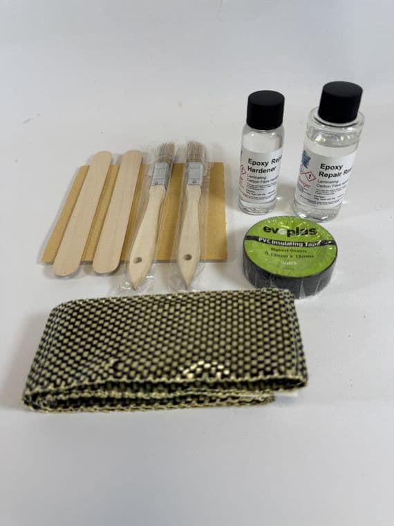 Carbon  / Aramid  Fibre Mk3-50mm  Epoxy Resin Repair Kit 75g - Fishing Poles, Carbon cycles