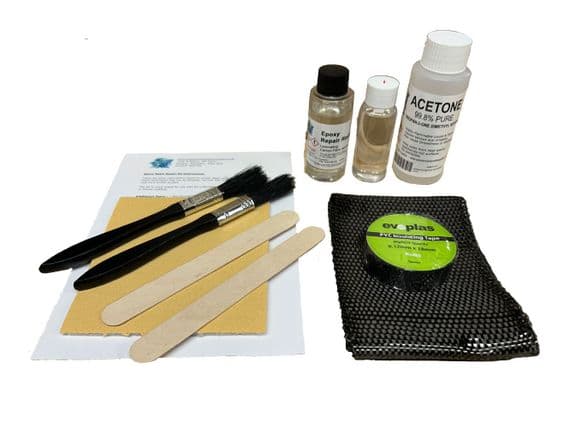 Carbon Fibre Mk1 -100mm Epoxy Resin Repair Kit 75g - carbon fibre included.