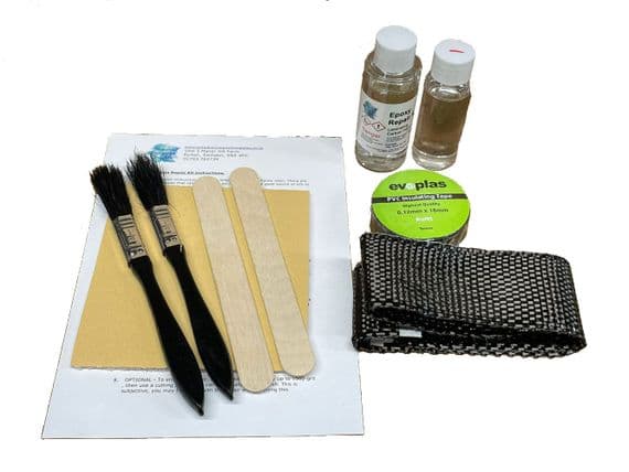 Carbon  Fibre Repair kit  MK2 -50mm  Epoxy Resin Repair Kit 75g - Fishing Poles, Carbon cycles