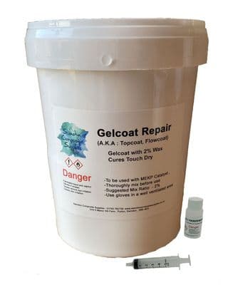 Gelcoat Repair a.k.a Topcoat  Flowcoat - White - Select Size