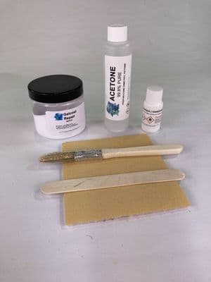 Gelcoat Repair Kit - WHITE - 100g - Acetone, Brush, Sandpaper Included