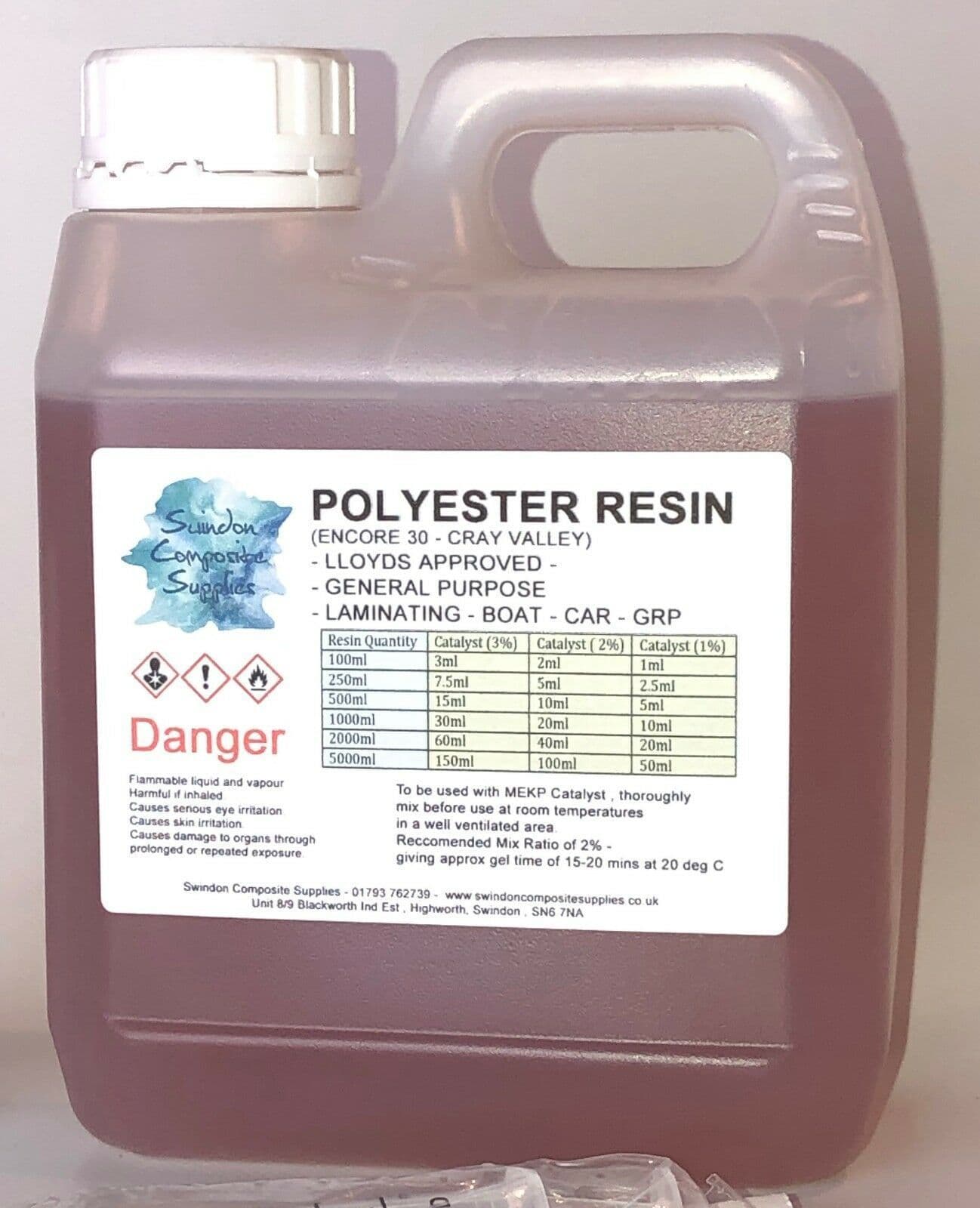 Polyester Resin Box Premium Polyester Resin - Lloyds Approved- Select Size