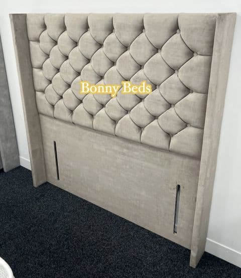 4Ft6" Winged Monte Carlo Double Headboard - Floor Standing 54"