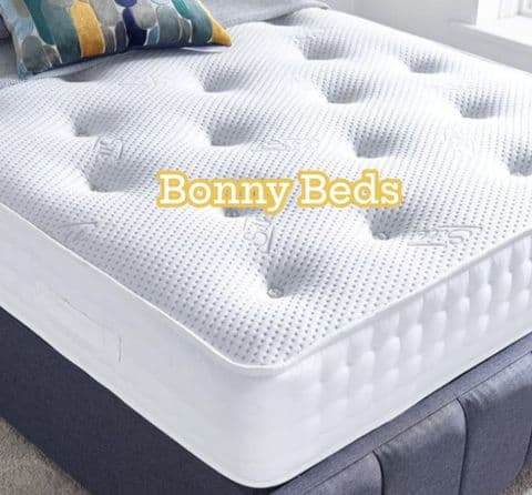 6Ft Silk 1000 Pocket Dual Season (Summer Side / Winter Side) Super Kingsize Mattress - Medium Feel