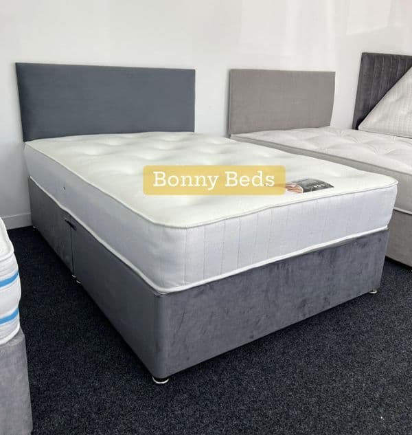 Double (4Ft6") DM Memory Divan Bed - Medium Feel