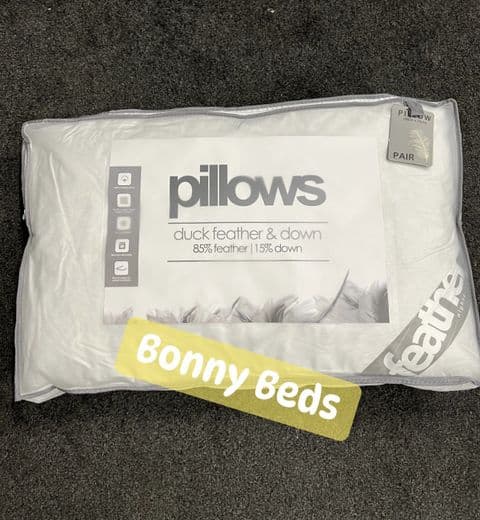 Duck Feather & Down Pillows (Pair)