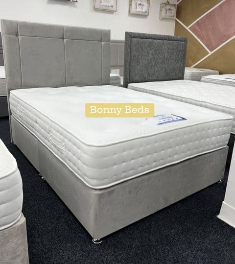 Kingsize (5Ft) Bronze 1500 Pocket Divan Bed - Firm Feel