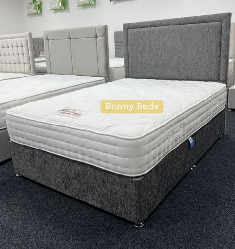 Kingsize (5Ft) Comfort 1000 Pocket Dual Season (Summer Side / Winter Side) Divan Bed - Medium Feel