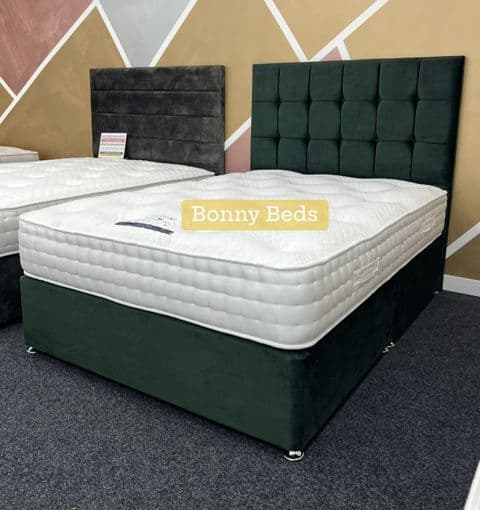 Kingsize (5Ft) Tuscany 1000 Pocket (Wool, Silk, Cashmere) Divan Bed - Soft Medium Feel