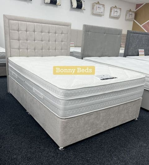 Small Double (4Ft) Geneva 3000 Pocket Divan Bed - Medium Feel