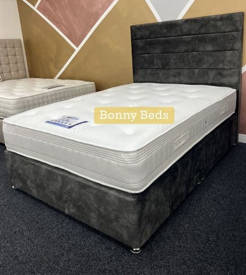 Small Double (4Ft) Ice Chill 1000 Pocket Season (Summer & Winter Side) Divan Bed - Medium Feel