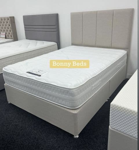 Small Double (4Ft) Sirocco 2000 Pocket Cool Touch Divan Bed - Medium Feel