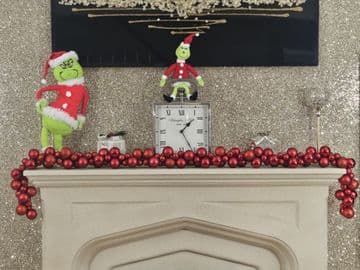 1.8m / 2.7m Vibrant Red Mixed Bauble Christmas Garland