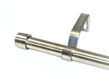 16/19mm Antique Brass Extendable Eyelet Curtain Pole with End Cap Finials 1.2m - 2.1m