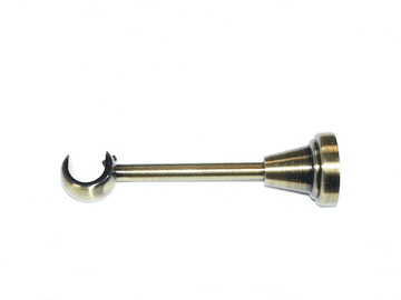 16/19mm Antique Brass Extra Long Curtain Pole Wall Bracket 150mm