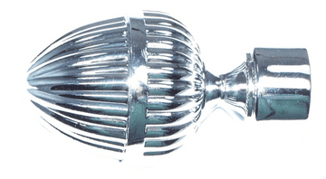 16/19mm Chrome Acorn Curtain Pole Finials