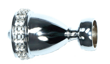 16/19mm Chrome Diamante Trophy Curtain Pole Finials.