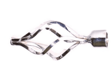 16/19mm Chrome Slim Twisted Cage Curtain Pole Finials