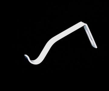 16/19mm Gloss White Bay Window Curtain Pole Passing Bracket 1 2 3