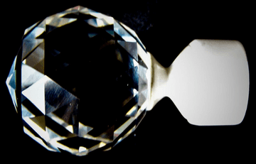 16/19mm Gloss White Crystal Ball Curtain Pole Finials