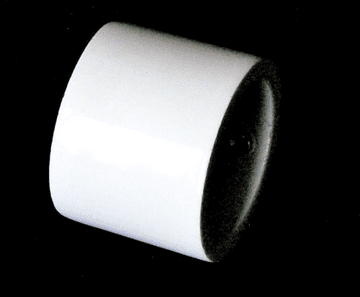 16/19mm Gloss White End Cap Curtain Pole Finials