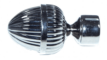 16/19mm Graphite Black Nickel Acorn Curtain Pole Finials