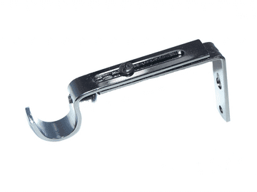16/19mm Graphite Black Nickel Adjustable Curtain Pole Bracket 1 2 3
