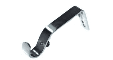 16/19mm Graphite Black Nickel Curtain Pole Wall Bracket 1 2 3 19mm