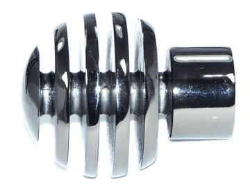 16/19mm Graphite Black Nickel Sliced Globe Curtain Pole Finials