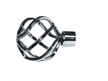 16/19mm Graphite Black Nickel Twisted Cage Curtain Pole Finials