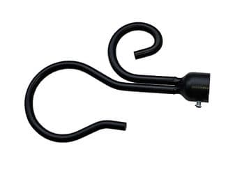 16/19mm Large Matt Black Double Swirl Curtain Pole Finials